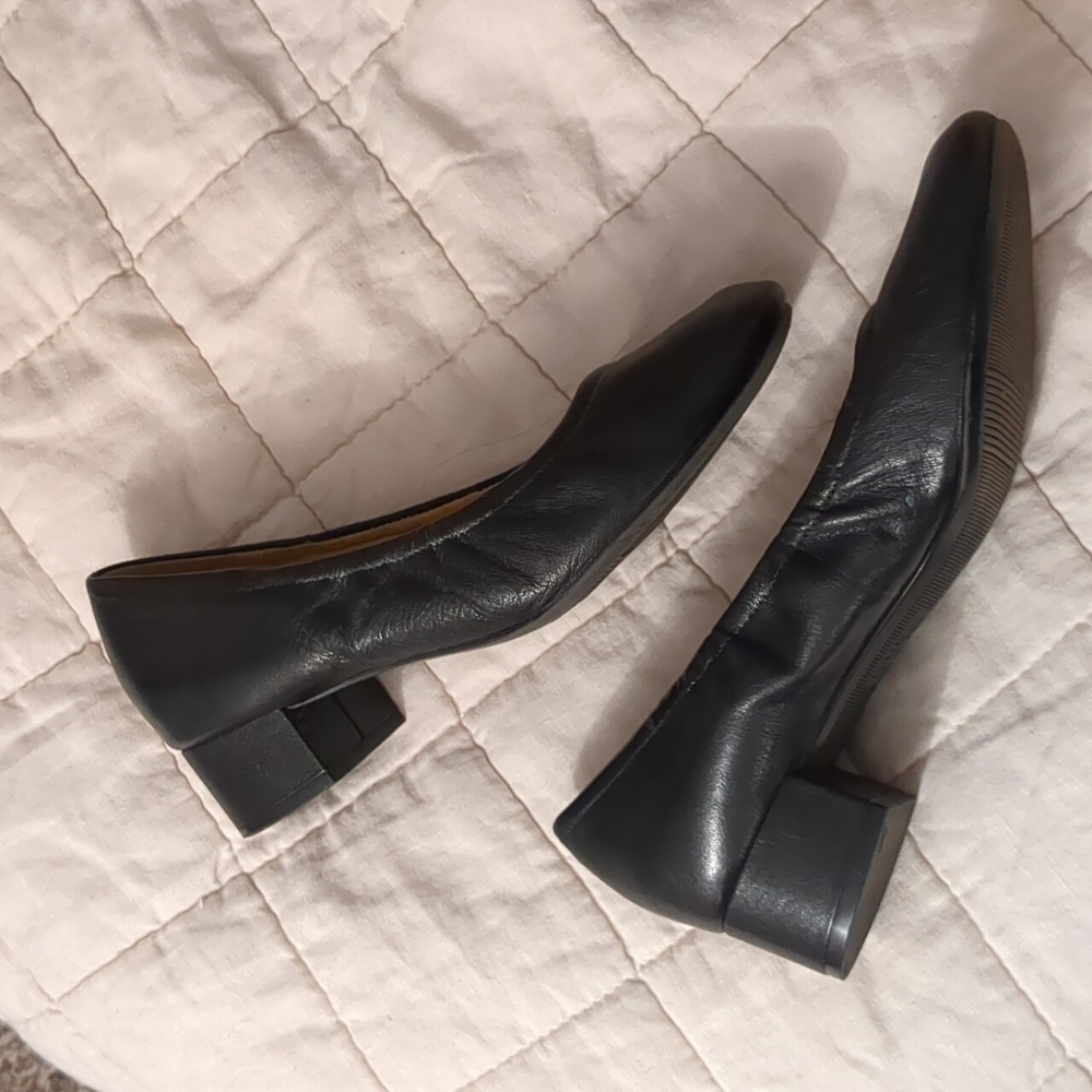 Naturalizer Adeline Black Leather Block Heel size 7